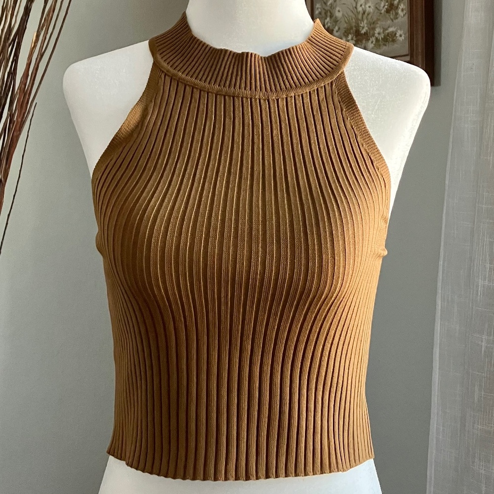 Mock neck muscle tank